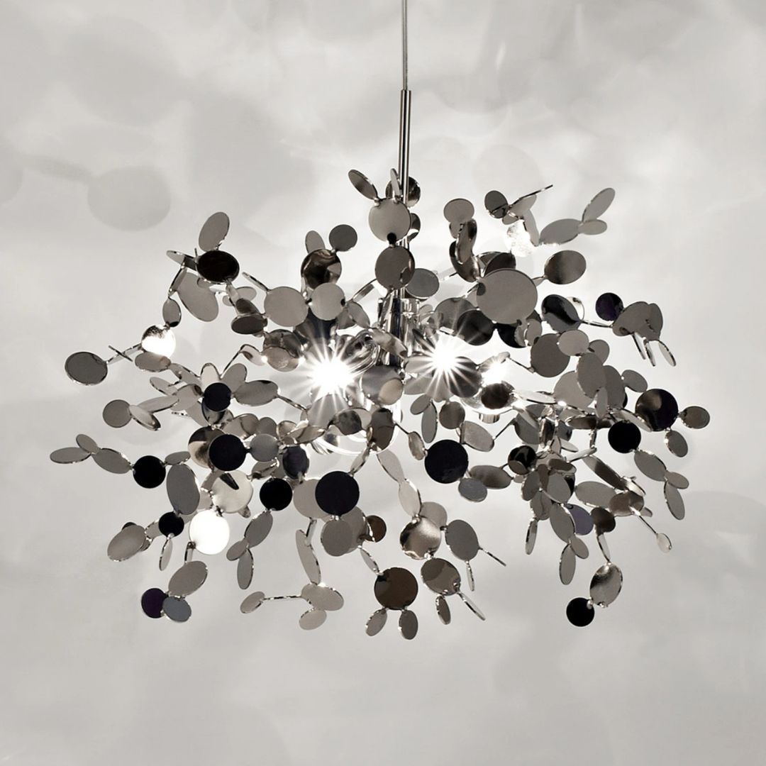 Candelabru Modern, CAPRICIO Allegro, 2xE14, Diametru 40cm, Crom Lucios, Inaltime Reglabila Candelabre Moderne Default Title Alessandro Design
