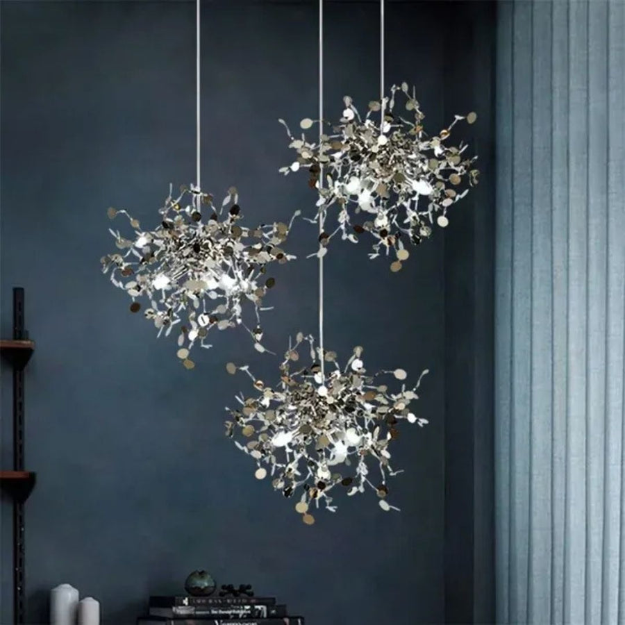 Candelabru Modern, CAPRICIO Allegro, 2xE14, Diametru 40cm, Crom Lucios, Inaltime Reglabila Candelabre Moderne Default Title Alessandro Design