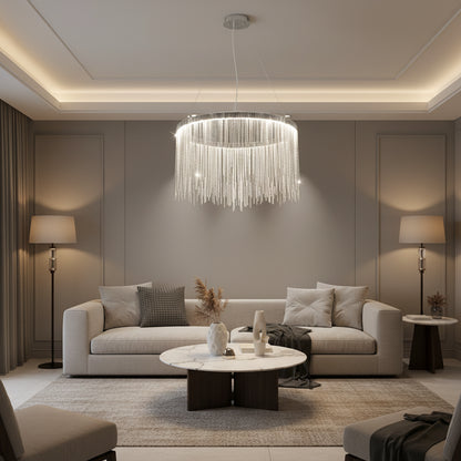 Lustra LED suspendata cu telecomanda ILLUMINA MAGNUS, 38W, lumina Rece/Calda/Neutra, Dimabila, Argintiu Candelabre Moderne Default Title Alessandro Design