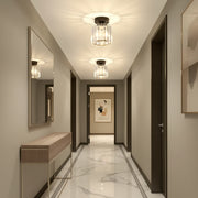 Lustra Clasica, Georgiana, 1x E27, Abajur Sticla, Negru, Metal si Sticla Lustre Clasice Default Title Alessandro Design