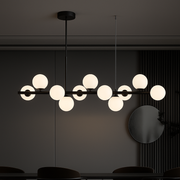 Lustra cu bec moderna LOFT Pavilion, 11x G9, Negru, Metal, Inaltime Reglabila Lustre Moderne Default Title Alessandro Design