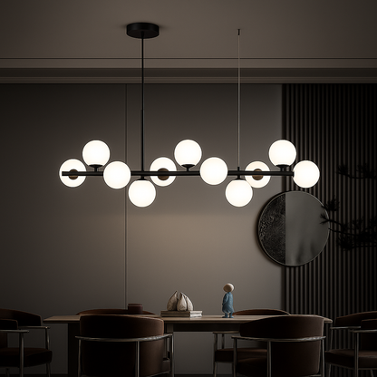 Lustra cu bec moderna LOFT Pavilion, 11x G9, Negru, Metal, Inaltime Reglabila Lustre Moderne Default Title Alessandro Design