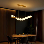 Lustra LOFT Hall, 11x G9, Alb Auriu, Metal, Inaltime Reglabila, Elegant Lustre Moderne Default Title Alessandro Design