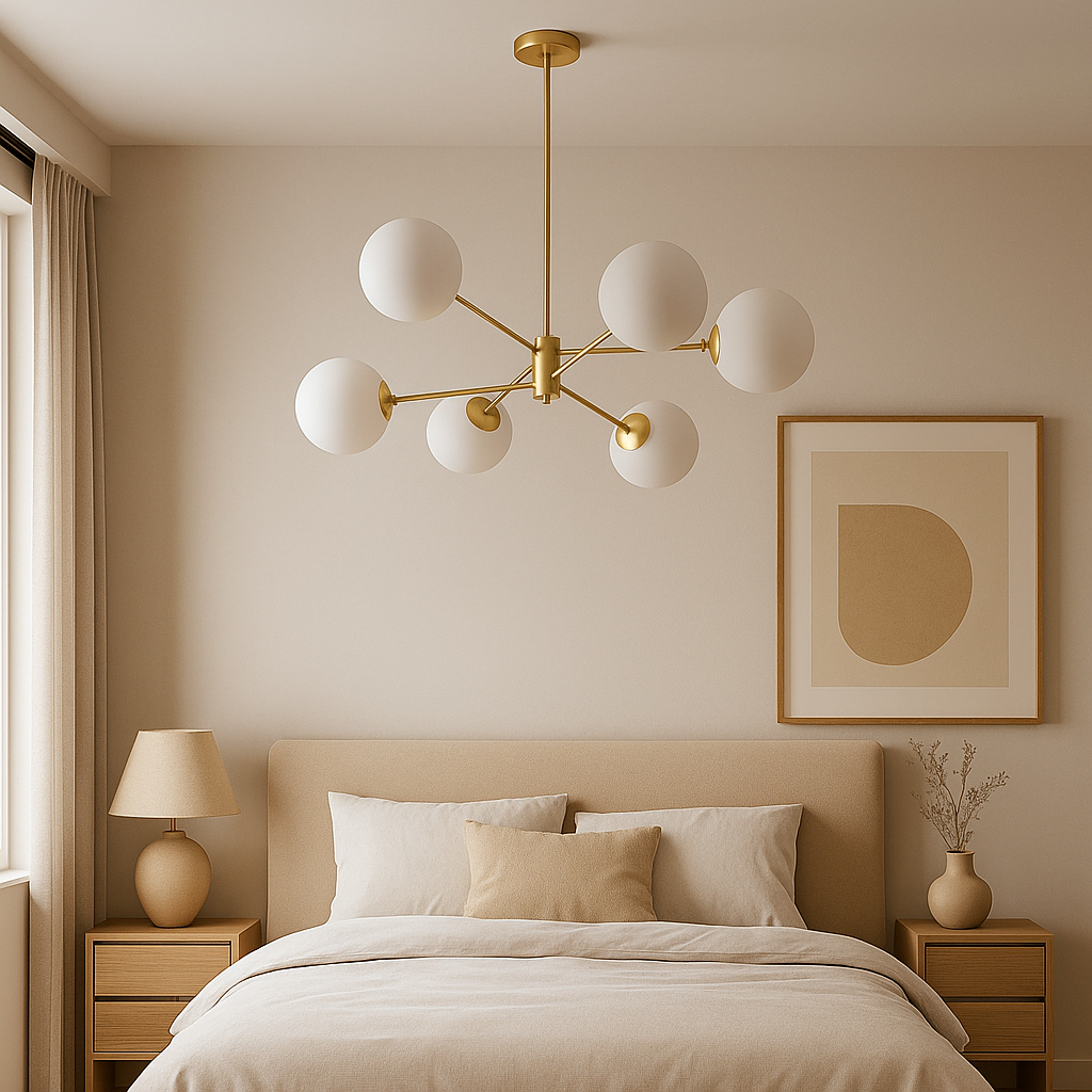 Lustra Suspendata LOFT, 6x E27, Auriu Lustre Moderne Default Title Alessandro Design