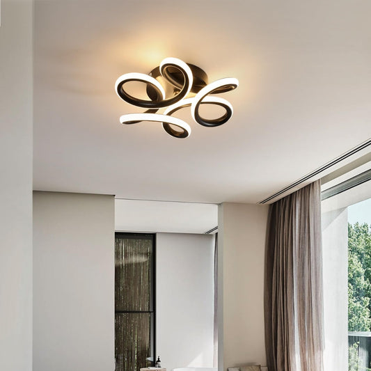 Lustra LED VERTEX HELIX, 65W, lumina Rece/Calda/Neutra, Negru Lustre LED Default Title Alessandro Design