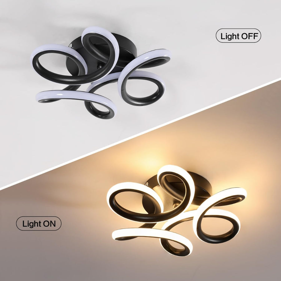 Lustra LED VERTEX HELIX, 65W, lumina Rece/Calda/Neutra, Negru Lustre LED Default Title Alessandro Design