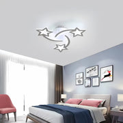 Lustra LED cu telecomanda IPOMOEA 51W, 3 Stele, lumina Rece/Calda/Neutra, Dimabila, Alb Lustre LED cu Telecomanda Default Title Alessandro Design