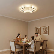 Lustra LED cu telecomanda LINEA 125W, Ø50cm, Rotunda, lumina Rece/Calda/Neutra, Dimabila, Negru