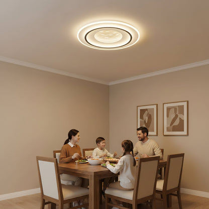 Lustra LED cu telecomanda LINEA 125W, Ø50cm, Rotunda, lumina Rece/Calda/Neutra, Dimabila, Negru