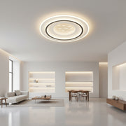 Lustra LED cu telecomanda LINEA 125W, Ø50cm, Rotunda, lumina Rece/Calda/Neutra, Dimabila, Negru