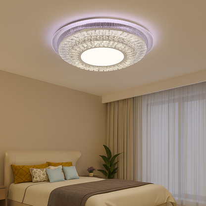 Lustra LED cu telecomanda MIRALUX RGB, 62W, lumina Albastra/Rece/Neutra/Calda, Dimabila, Alb Lustre LED cu Telecomanda Default Title Alessandro Design