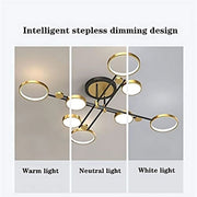 Lustra LED cu Telecomnda MARIA, 8 Elemente, 44W, Lumina Calda/Rece/Neutra, Dimabila, Auriu Lustre LED cu Telecomanda Default Title Alessandro Design