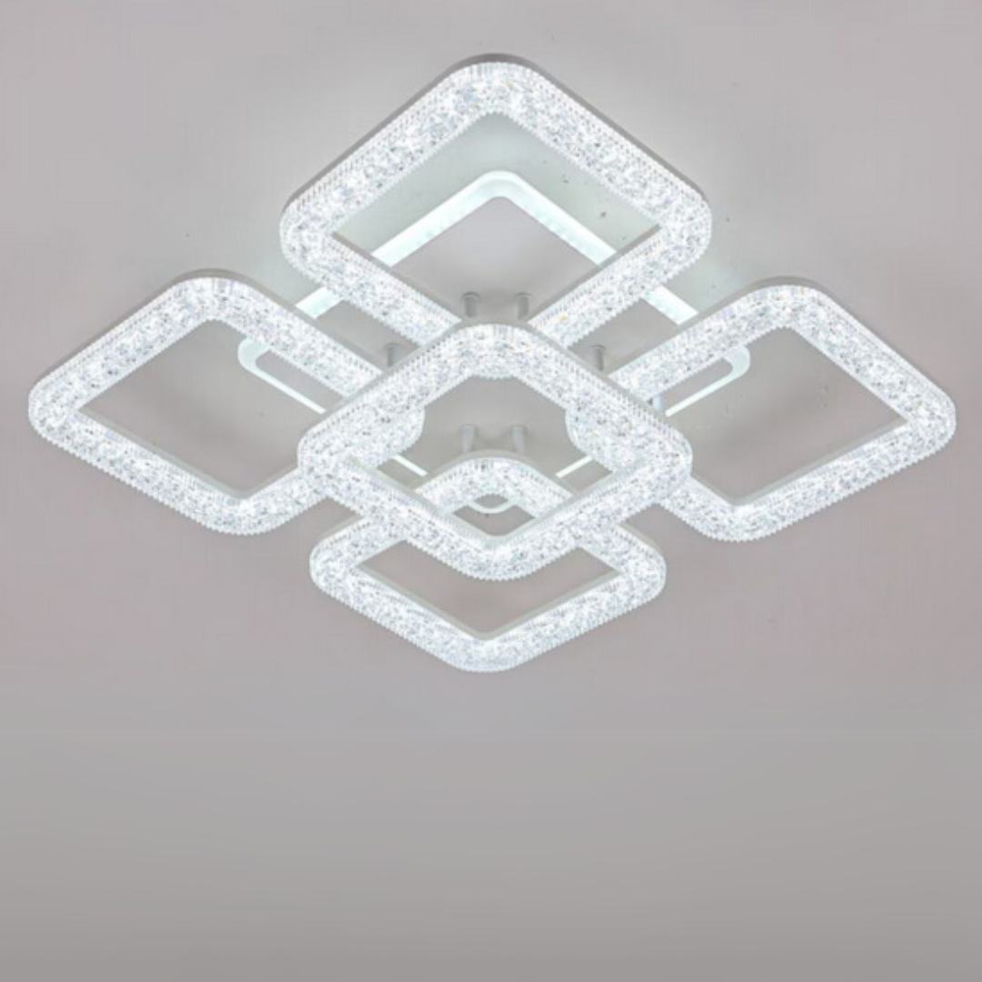 Lustra LED Astrid cu Telecomanda, 134W, Dimabil, Alb Lustre LED cu Telecomanda Default Title Alessandro Design