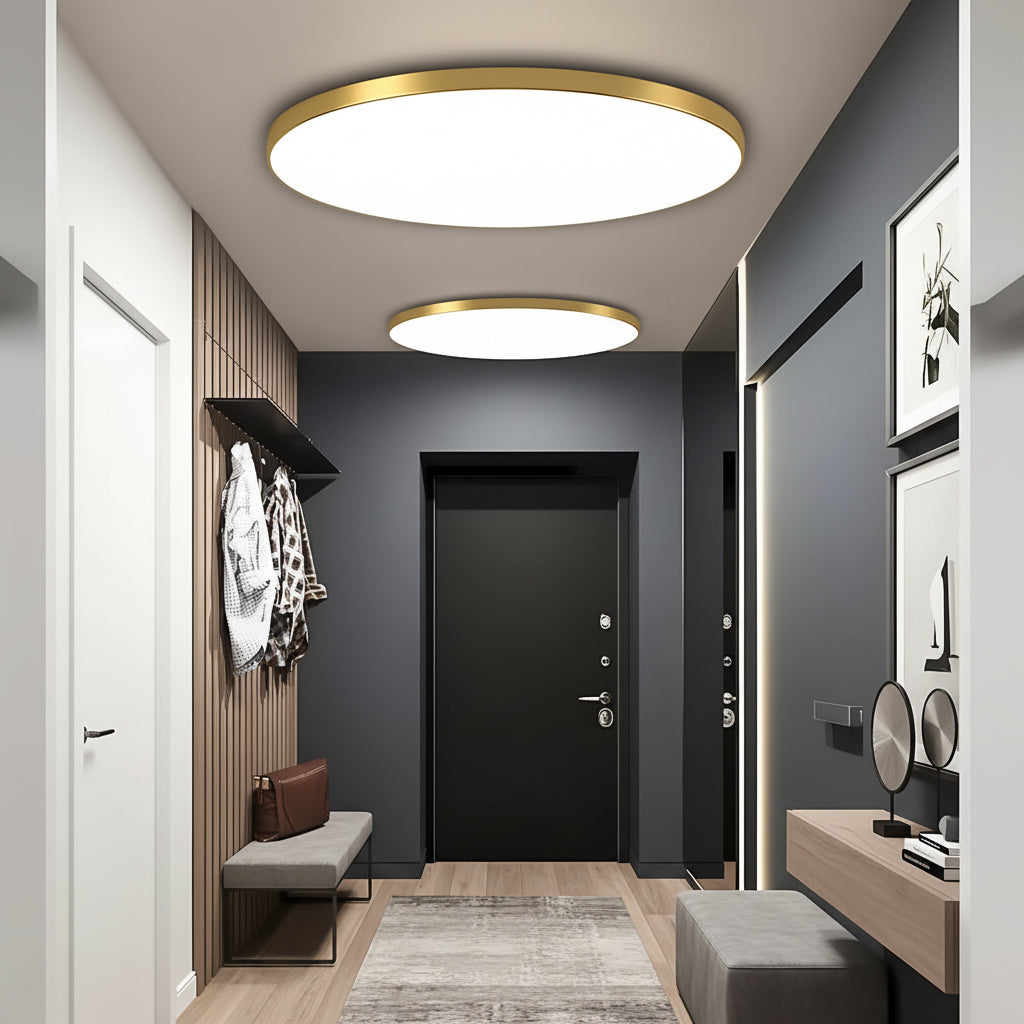 Plafoniera LED SOLIS 27cm 20W Lumina Rece Auriu Plafoniere LED Default Title Alessandro Design