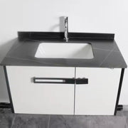 Set Mobilier pentru Baie CRETA, 60x50cm, 2 Piese, Negru si Alb Mobilier Baie Default Title Alessandro Design