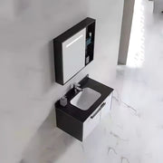 Set Mobilier pentru Baie CRETA, 60x50cm, 2 Piese, Negru si Alb Mobilier Baie Default Title Alessandro Design