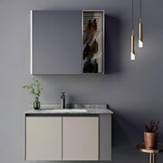 Set Mobilier pentru Baie ZAKYNTHOS, 80cm, 2 Piese, Gri si Crem Mobilier Baie Default Title Alessandro Design