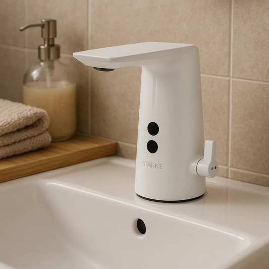 Baterie Lavoar cu Senzor, Alama Sanitara, Alb, RW-190WH Baterii de Baie Default Title Alessandro Design