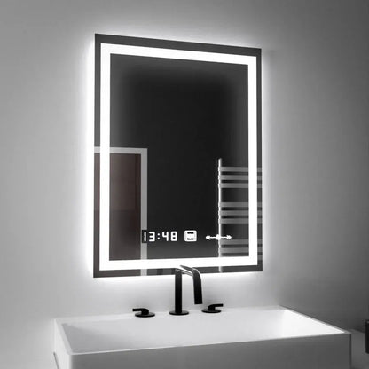 Oglinda LED Rectangulara, 45x60cm, Verite MotionGlow Marcello, Sistem Dezaburire, Ceas & Termometru, Dimabila Oglinzi Marcello Default Title Alessandro Design