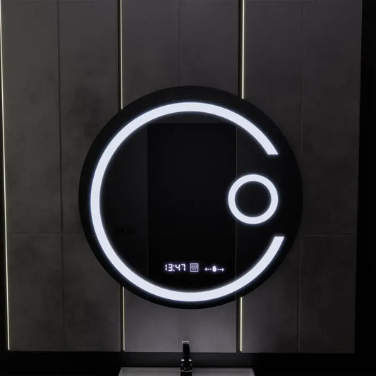 Oglinda LED Rotunda, 60cm, Visio MotionGlow Marcello, Sistem Dezaburire, Ceas & Termometru, Lupa Cosmetica, Dimabila Oglinzi Marcello Default Title Alessandro Design