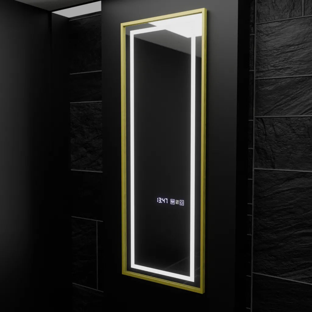 Oglinda LED Rectangulara, 45x140cm, Elena Senzor Radar Marcello, Sistem Dezaburire, Ceas & Termometru, Dimabila, Dressing Couture Oglinzi Dressing Default Title Alessandro Design