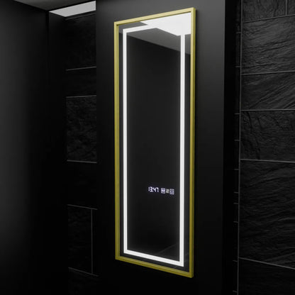 Oglinda LED Rectangulara, 45x140cm, Elena Senzor Radar Marcello, Sistem Dezaburire, Ceas & Termometru, Dimabila, Dressing Couture Oglinzi Dressing Default Title Alessandro Design