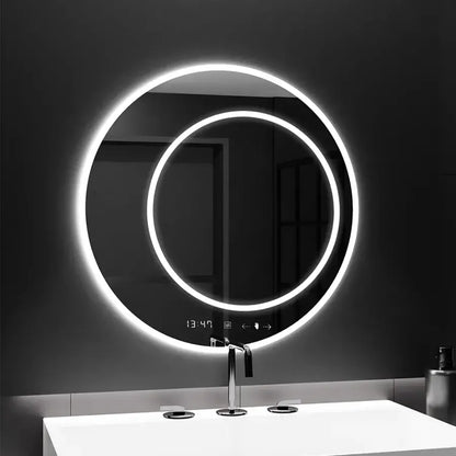 Oglinda LED Rotunda, 60cm, July Touch Marcello, Sistem Dezaburire, Ceas & Termometru, Dimabila Oglinzi Marcello Default Title Alessandro Design