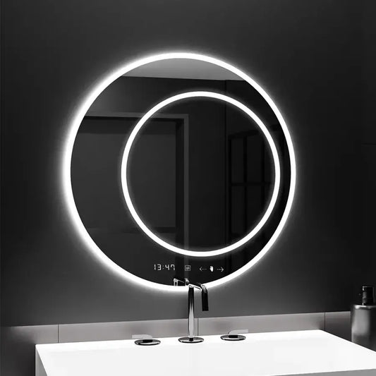 Oglinda LED Rotunda, 60cm, July Touch Marcello, Sistem Dezaburire, Ceas & Termometru, Dimabila Oglinzi Marcello Default Title Alessandro Design