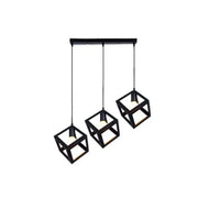 Lustra Forma Cub, STRUKTUR Linear Trio, 3x E27, Negru, Metal Lustre Industrial Default Title Alessandro Design
