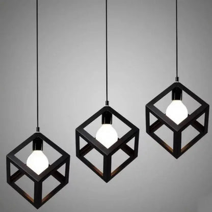 Lustra Forma Cub, STRUKTUR Linear Trio, 3x E27, Negru, Metal Lustre Industrial Default Title Alessandro Design