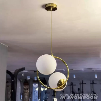 Lustra LOFT Atelier, 2x E27, Alb Auriu, Metal, Inaltime Reglabila Lustre Moderne Default Title Alessandro Design