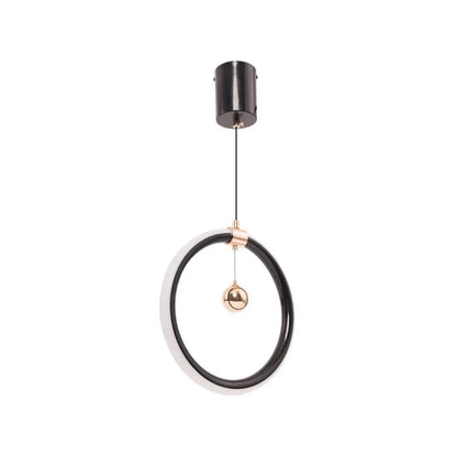 Pendul LED HAL 24W, lumina Rece/Calda/Neutra, Negru Auriu Lucios, Inaltime Reglabila Lustre Moderne Default Title Alessandro Design