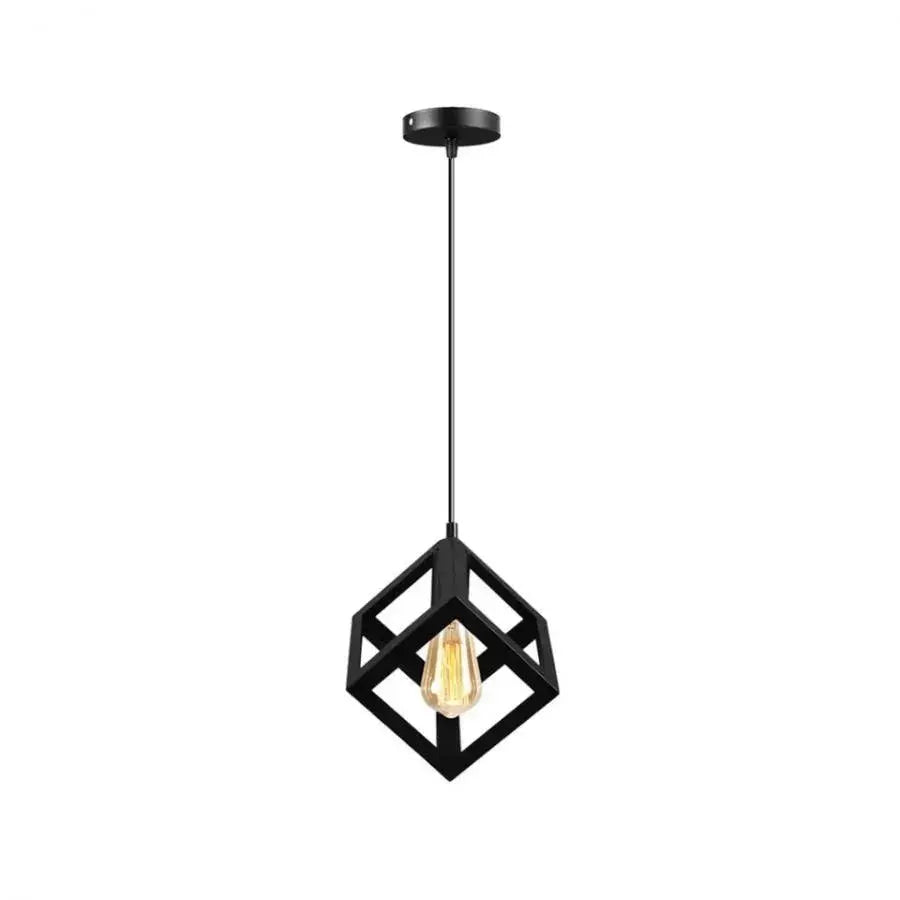 Lustra Forma Cub, STRUKTUR Uno, 1x E27, Negru, Suspendat, Metal Lustre Industrial Default Title Alessandro Design