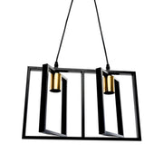 Pendul Patrisi 2x E27 Negru Lustre Industrial Default Title Alessandro Design