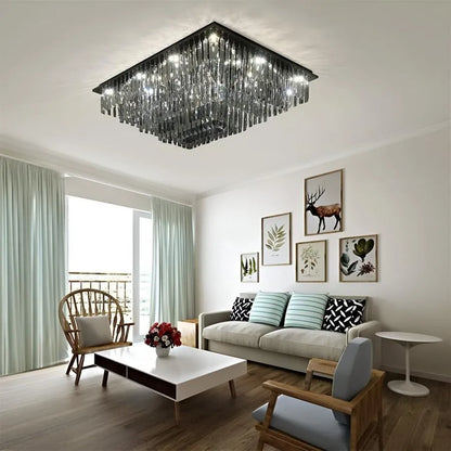 Candelabru Cristal, Brady, 14xE14, Rectangular, Gri Candelabre Cristal Default Title Alessandro Design
