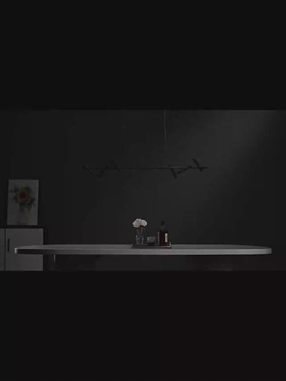 Lustra LED  Harman, 23W, 6 Surse, Lumina Neutra, Negru