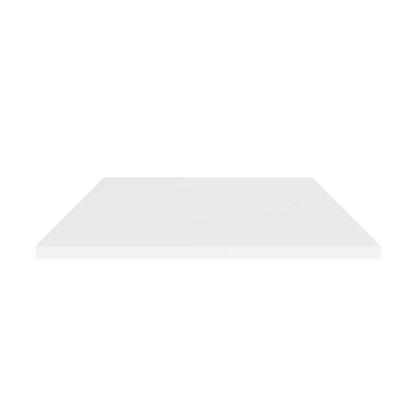 Cadita de dus patrata 90x90 cm, slim 3 cm, alb lucios
