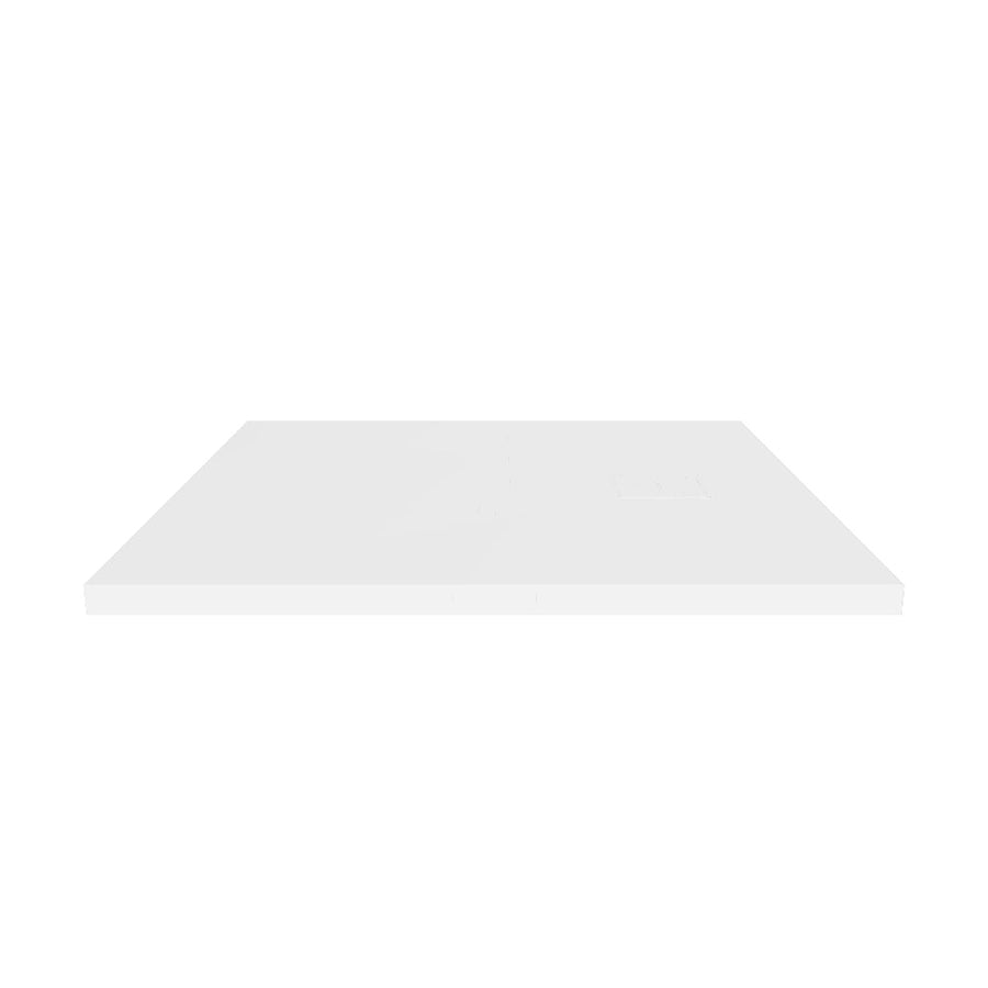Cadita de dus patrata 90x90 cm, slim 3 cm, alb lucios