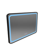 Oglinda LED Rectangulara 100x65cm EDGE Touch Sistem Dezaburire, Rama Neagra