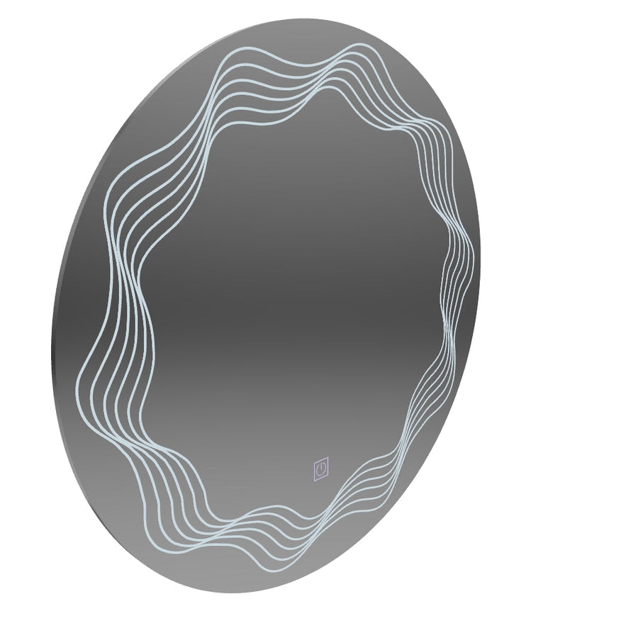 Oglinda LED Rotunda 60cm, Flusso Touch, Sistem Dezaburire, Dimabila