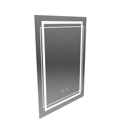 Oglinda LED Rectangulara, 60x80cm, KOVEN Touch, Lumina Rece, Sistem Dezaburire,Dimabila