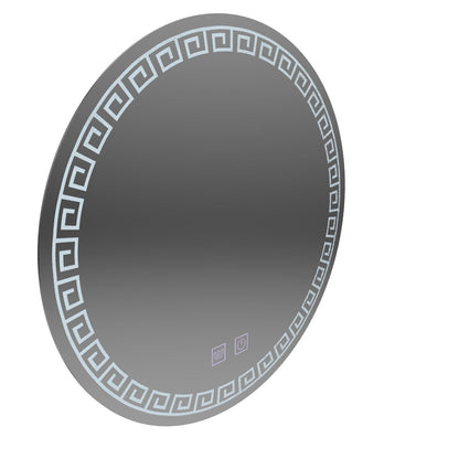 Oglinda LED Rotunda, 80cm, Orhina Touch, Sistem Dezaburire, Dimabila, E40S/80X80