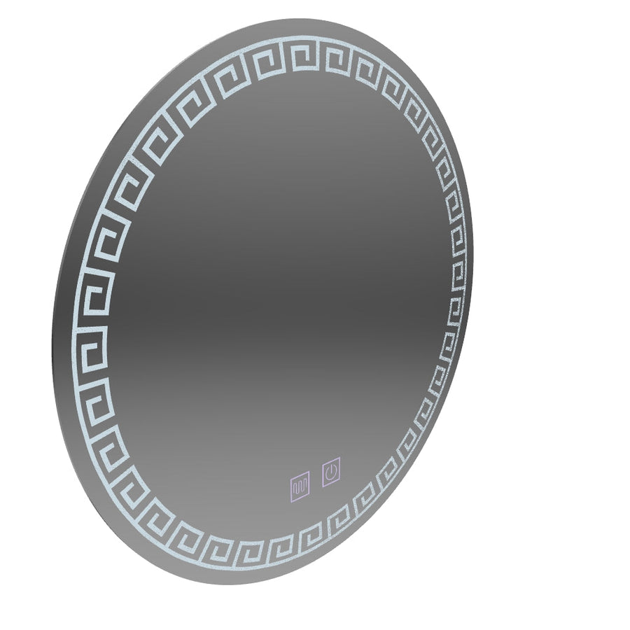 Oglinda LED Rotunda, 80cm, Orhina Touch, Sistem Dezaburire, Dimabila, E40S/80X80