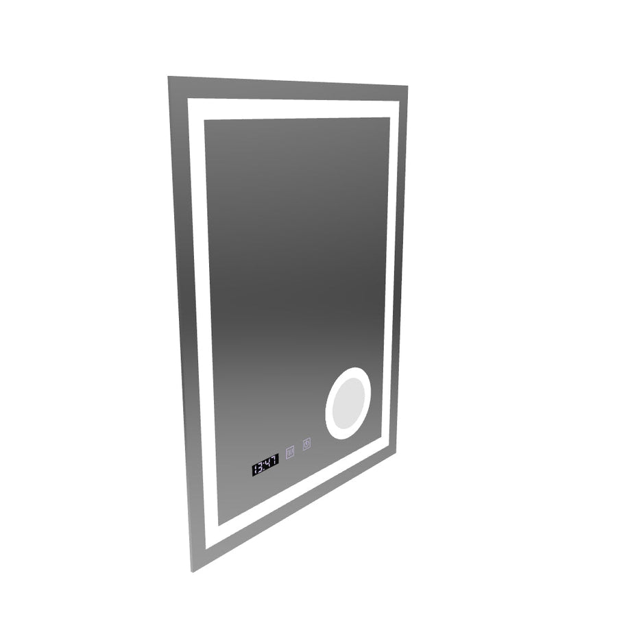 Oglinda LED Touch NIVERA Sistem Dezaburire, Ceas si Temperatura 60x80 cm Lupa Cosmetica