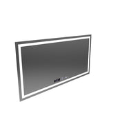 Oglinda LED Rectangulara, 120x60cm, Verite MotionGlow Marcello, Sistem Dezaburire, Ceas & Termometru, Dimabila