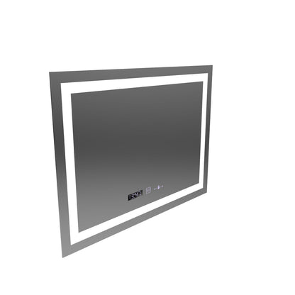 Oglinda LED Rectangulara, 80x60cm, Verite MotionGlow Marcello, Sistem Dezaburire, Ceas & Termometru, Dimabila