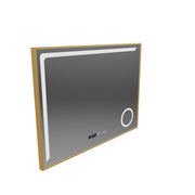 Oglinda LED Senzor MotionGlow Rosalia 80x60 cm Lumina Calda/Rece/Neutra Dimabila Sistem Dezaburire Termometru Ceas Colectia Marcello Funghi