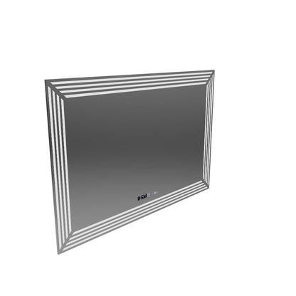 Oglinda LED Rectangulara, 110x65cm, Venezia Senzor MotionGlow Marcello, Sistem Dezaburire, Ceas & Termometru, Dimabila