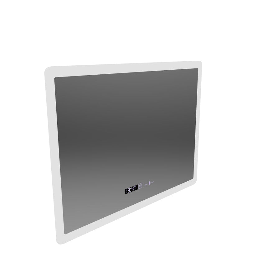 Oglinda LED Rectangulara, 80x60cm, ELANCEE Senzor MotionGlow Marcello, Sistem Dezaburire, Ceas & Termometru, Dimabila