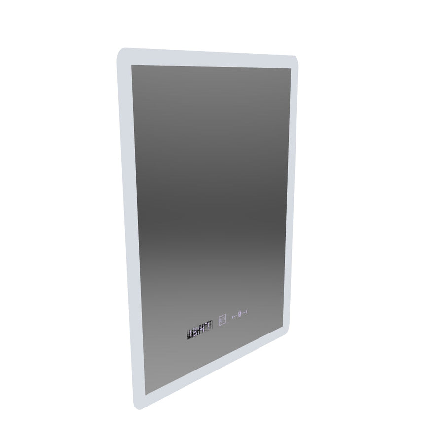 Oglinda LED Rectangulara, 50x70cm, ELANCEE Senzor MotionGlow Marcello, Sistem Dezaburire, Ceas & Termometru, Dimabila